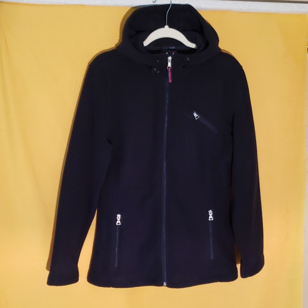 Fleece,hooded, navy blue 0020